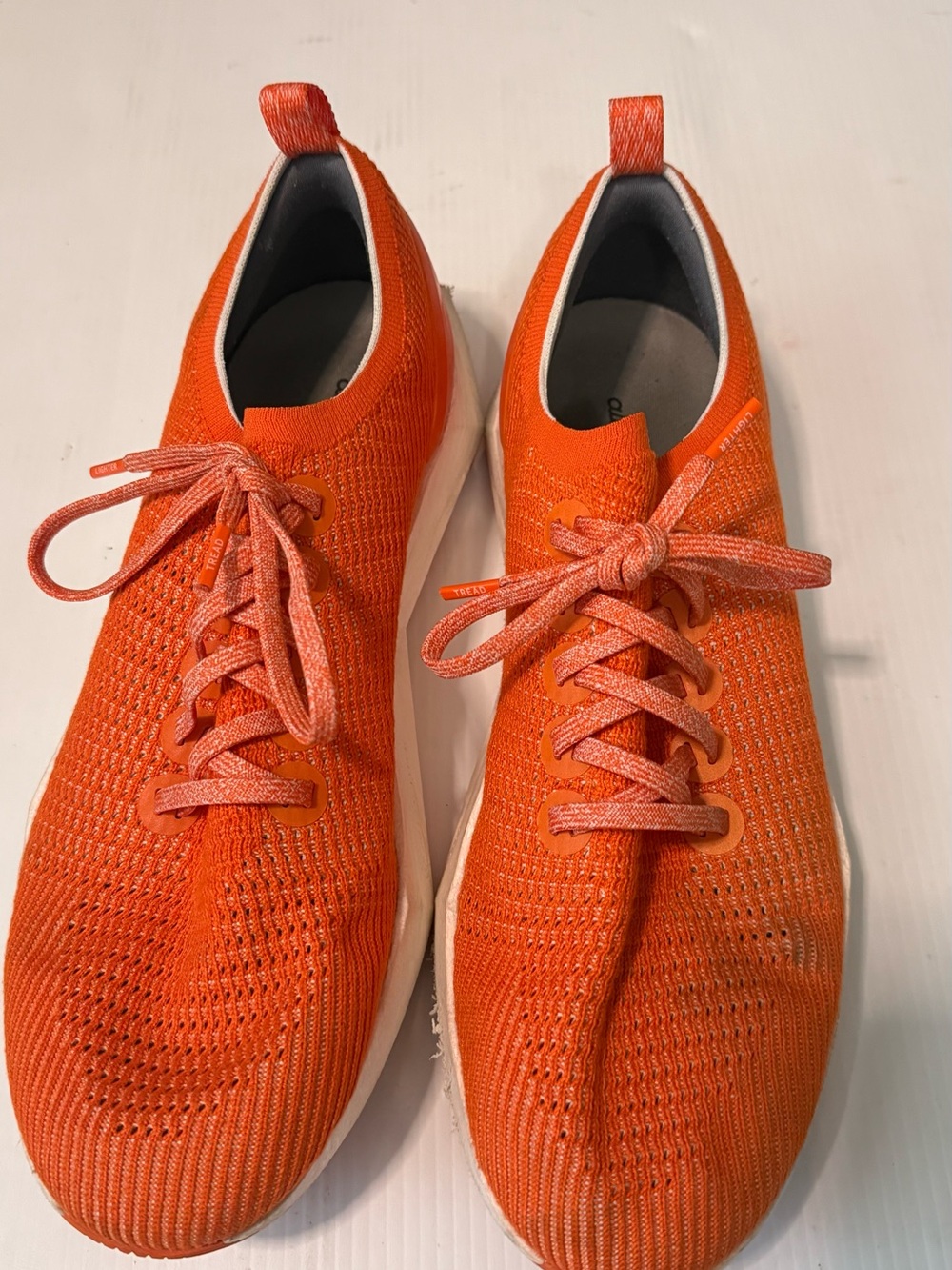 allbirds Men's Orange Knit Athletic Sneakers Size 13